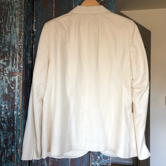 AKRIS Ivory Silk & Cashmere Blazer 14 - Picture 2 of 14